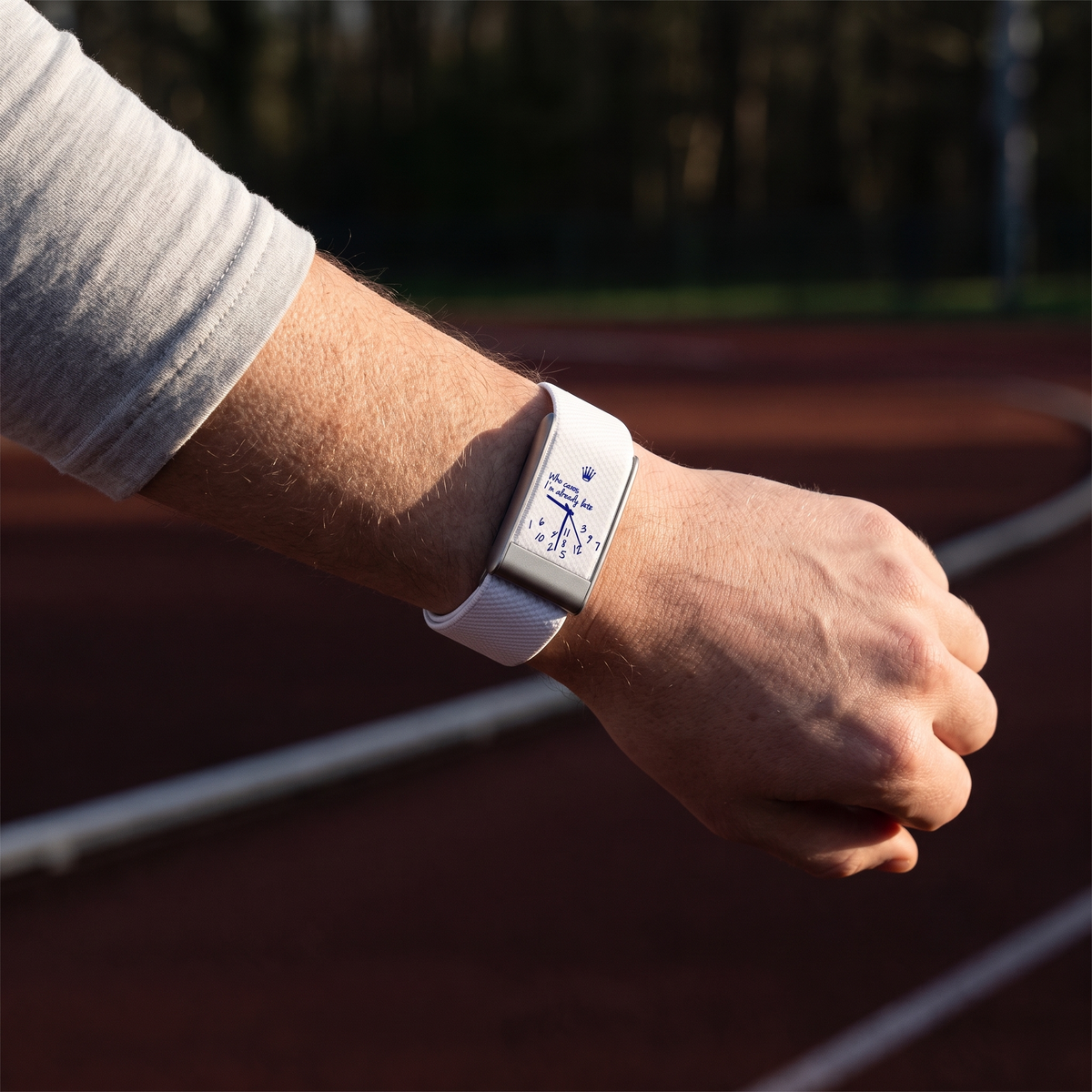 straprr-scene::late-white 03-sport — Being late white worn